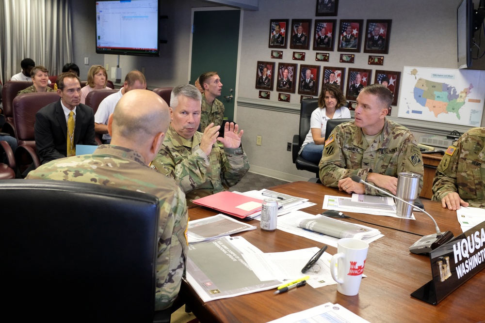 USACE leadership reviews latest information on Michael