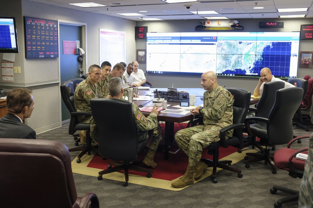 USACE leadership reviews latest information on Michael