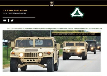 New public website now live at Fort McCoy
