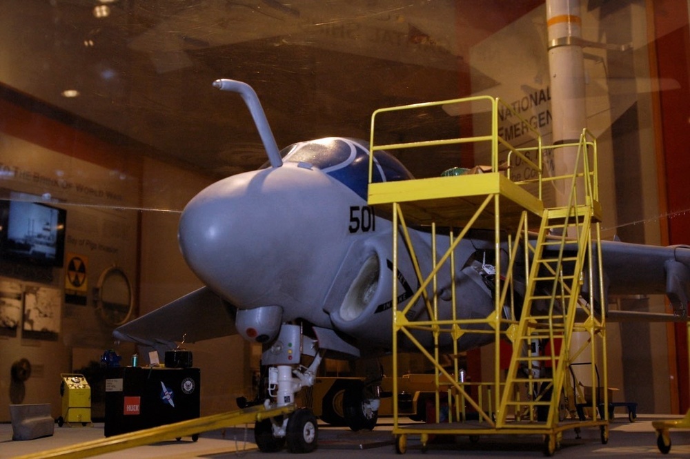 A-6 Intruder scale model on display