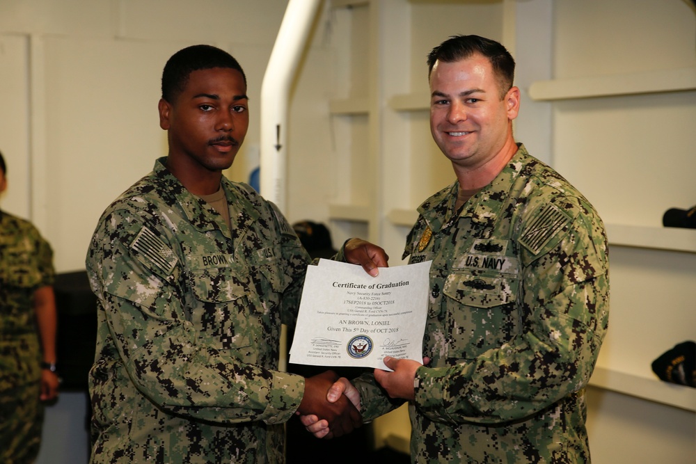Security Reaction Force Bravo Class Graduation