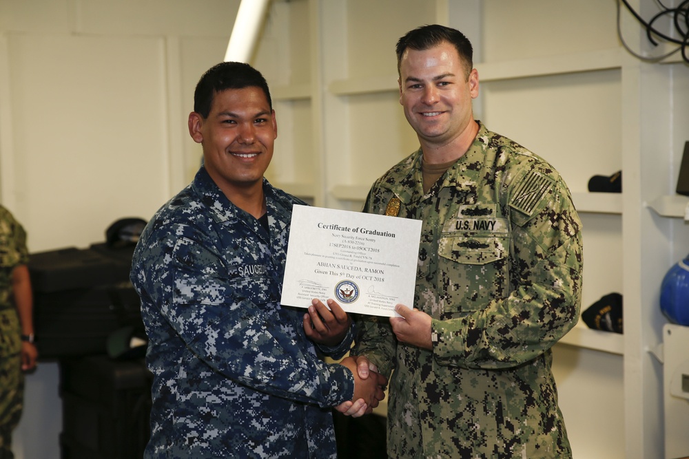 Security Reaction Force Bravo Class Graduation