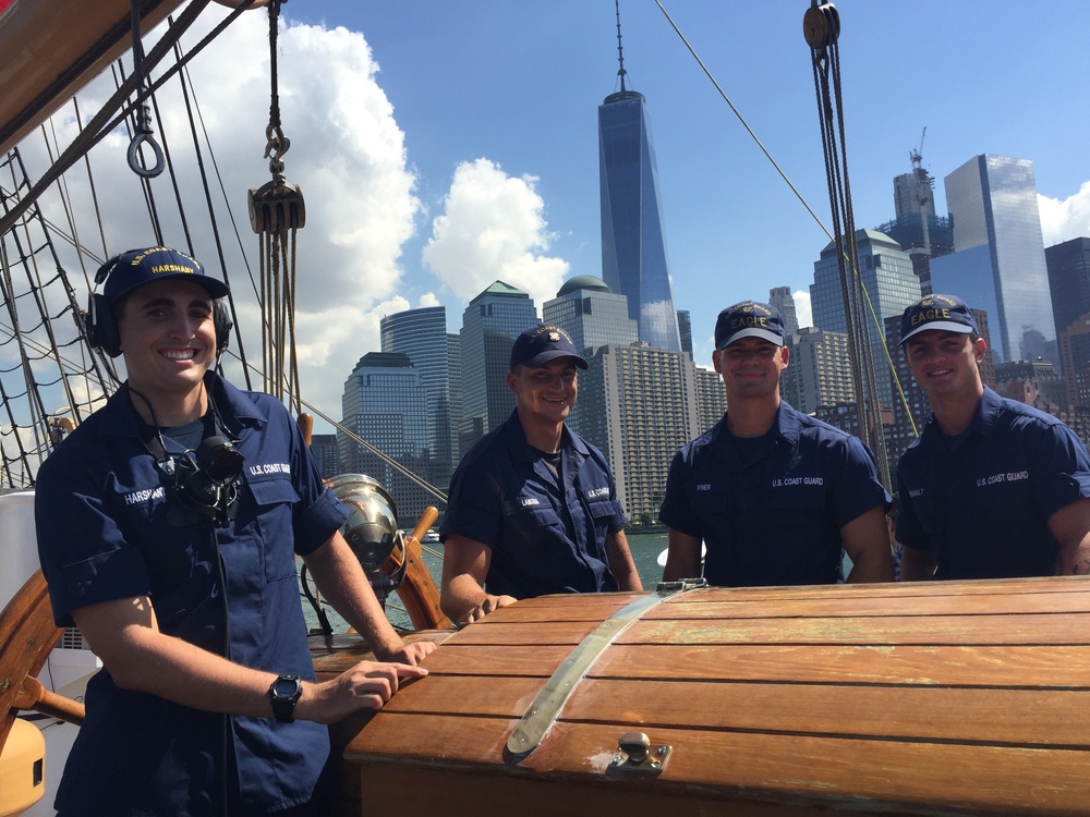 Coast Guard Cutter Eagle arrives in New York Harbor