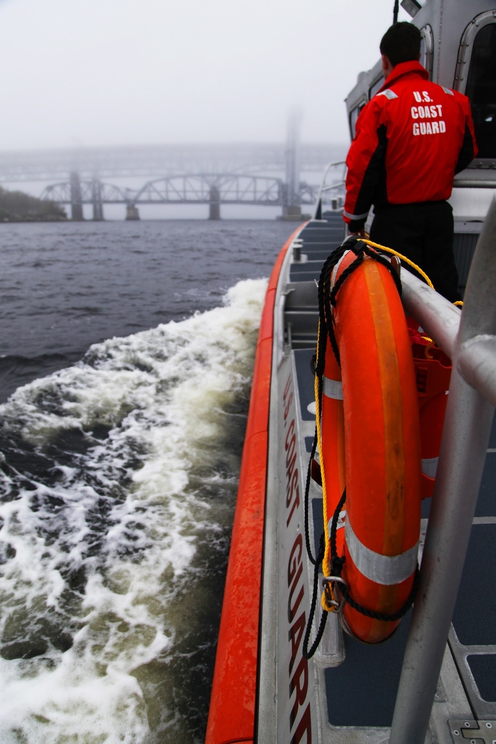 Coast Guard underway in Thames River