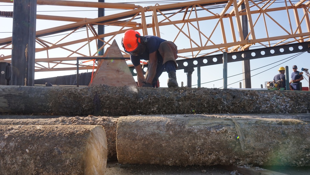 Coast Guard Cutter Mallet crews build navigation aids