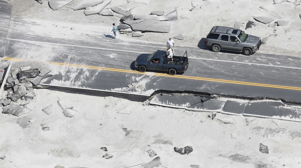 AMO Black Hawk crew surveys damage in Hurricane Michael's wake