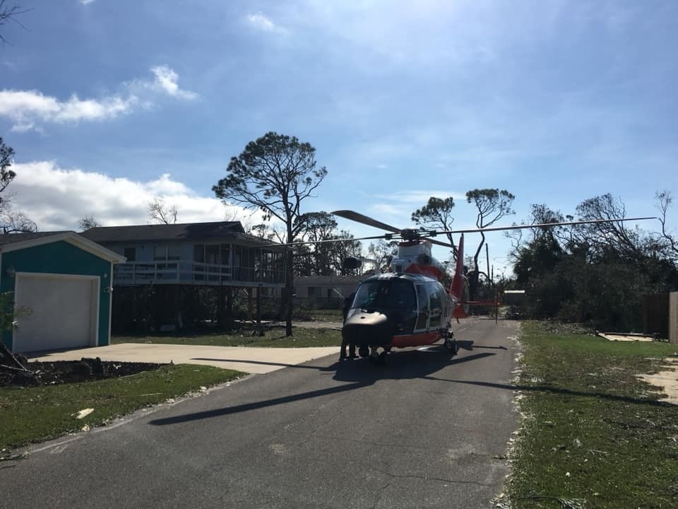 Coast Guard aircrew conducts welfare checks in Panama City, Florida