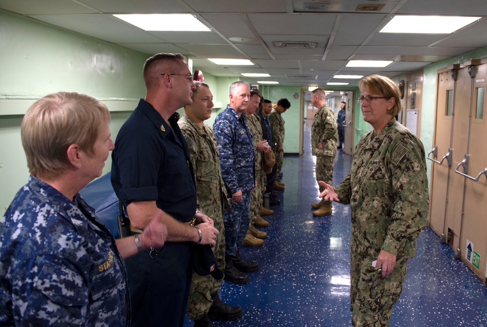 Rear Adm. Swap Visits USNS Comfort