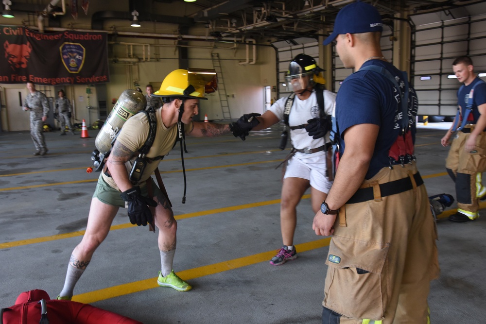 Team Osan Competes in fire muster