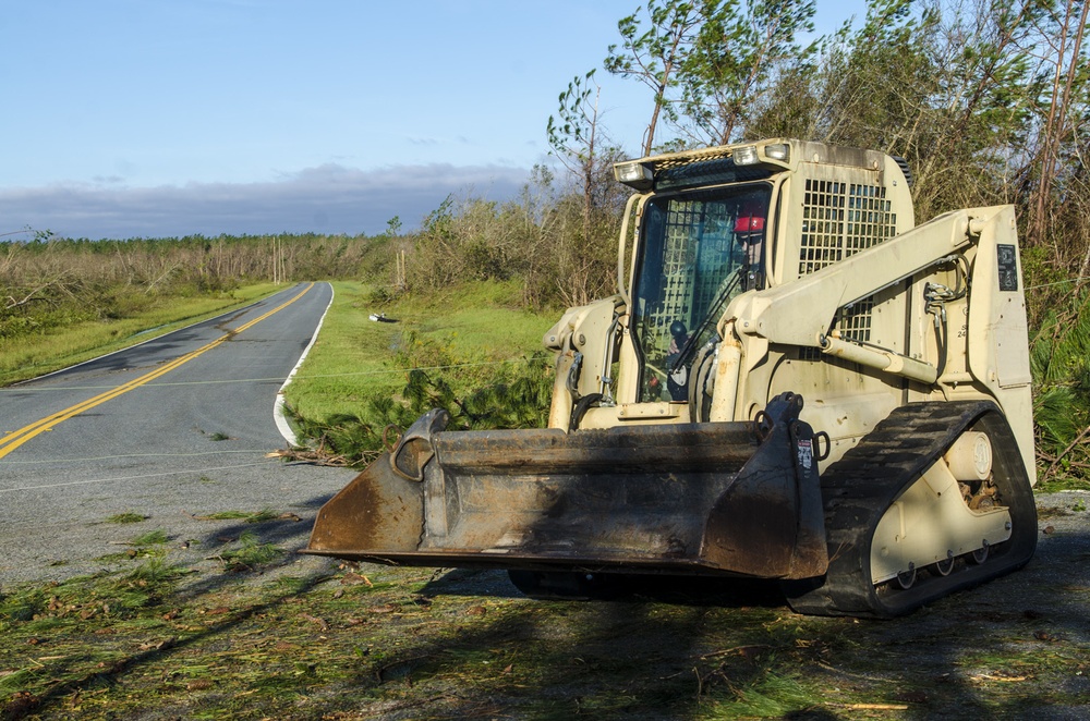 Florida National Guard 's CERF-P recon team survey damage in Mexico Beach