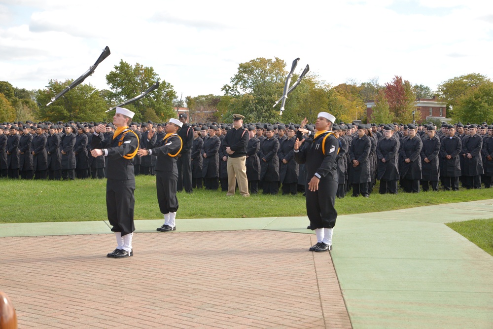 Rear Admiral Sobeck Serves as Reviewing Officer At TSC Great Lakes Pass-In-Review