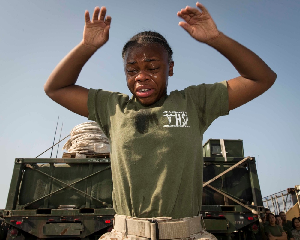 Marines get sprayed with OC