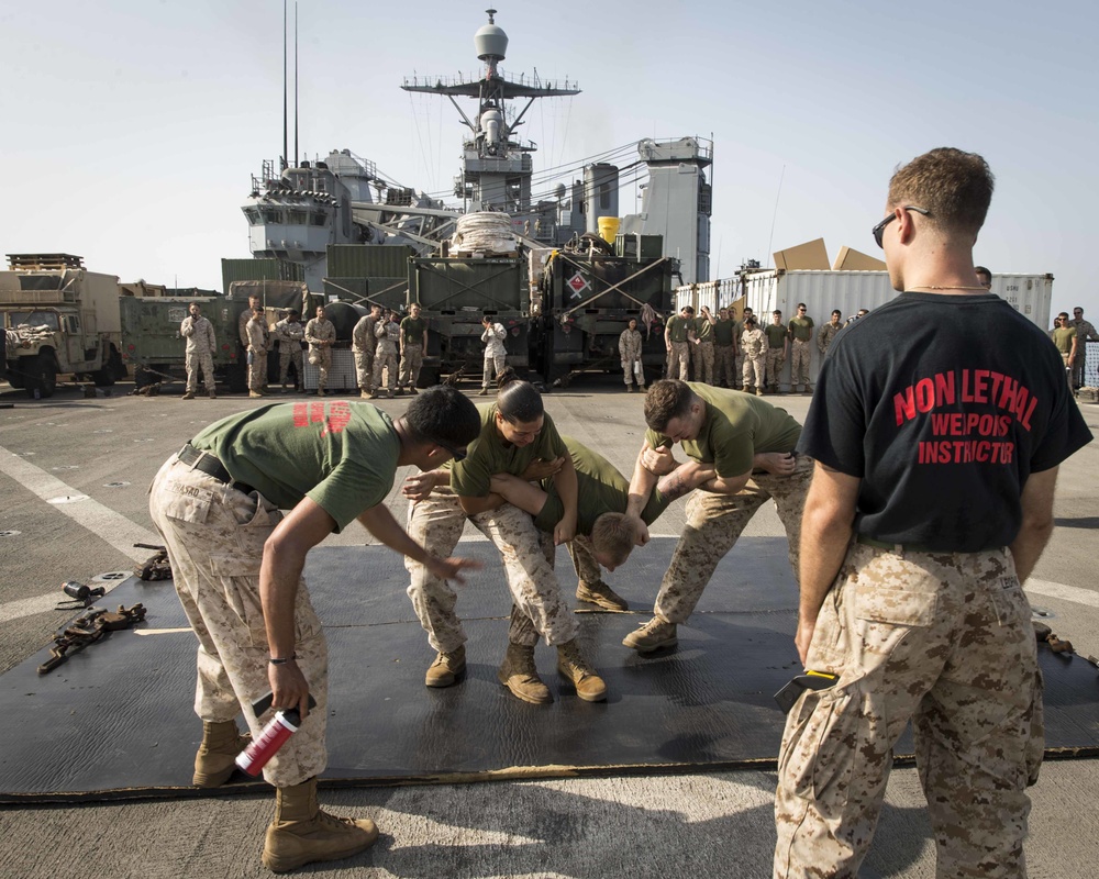 Marines get sprayed with OC