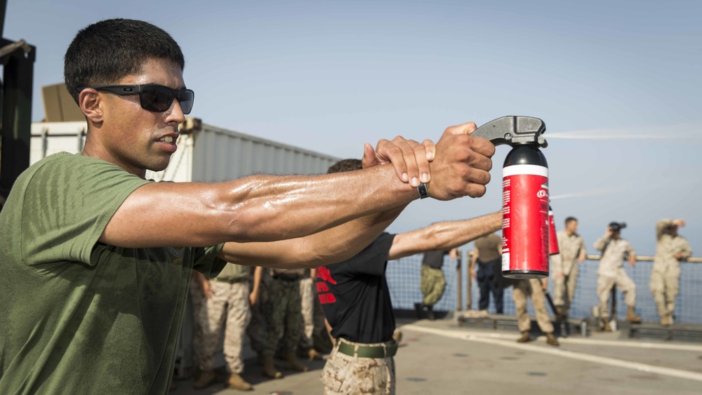 Marines get sprayed with OC