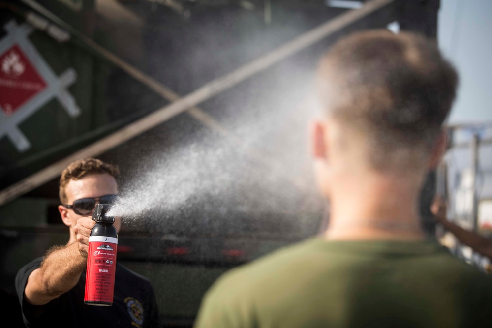 Marines get sprayed with OC