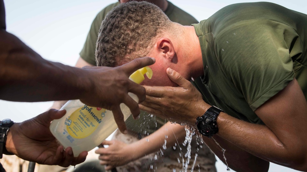 Marines get sprayed with OC