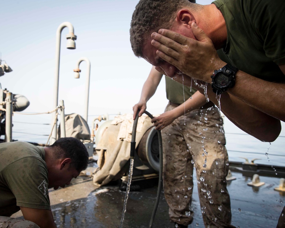 Marines get sprayed with OC