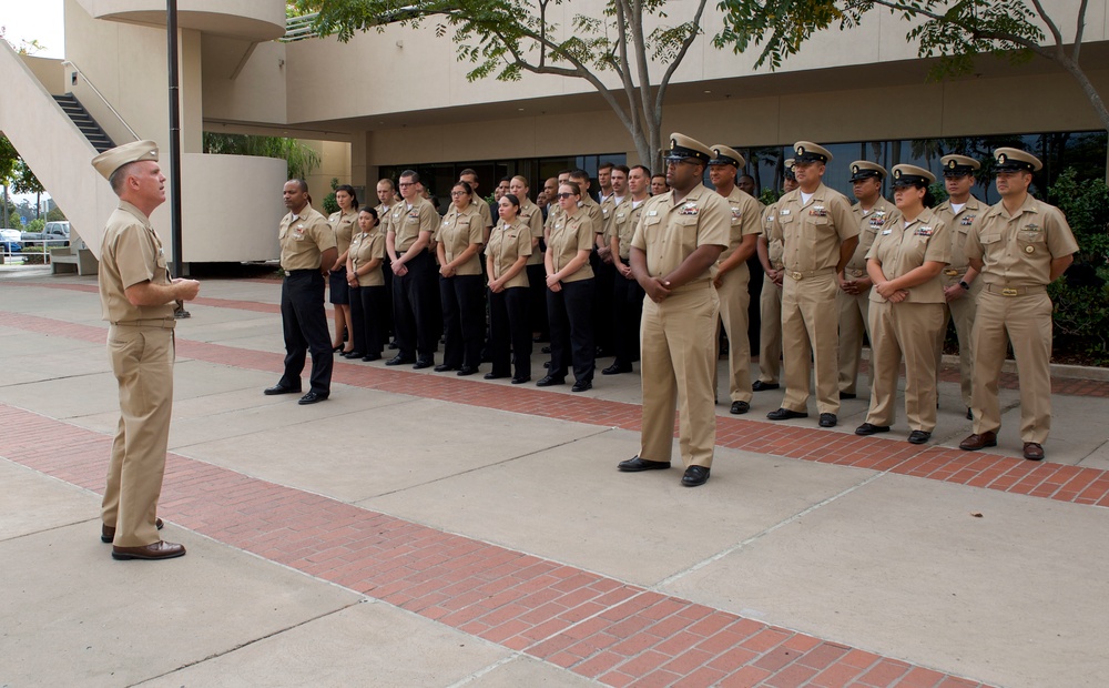 NMCSD Holds Cake Cutting in Celebration of Navy's 243rd Birthday