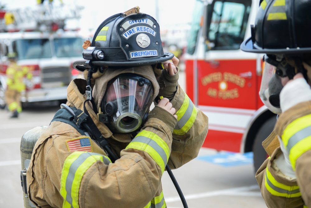 Offutt Air Force Base fire training exercise