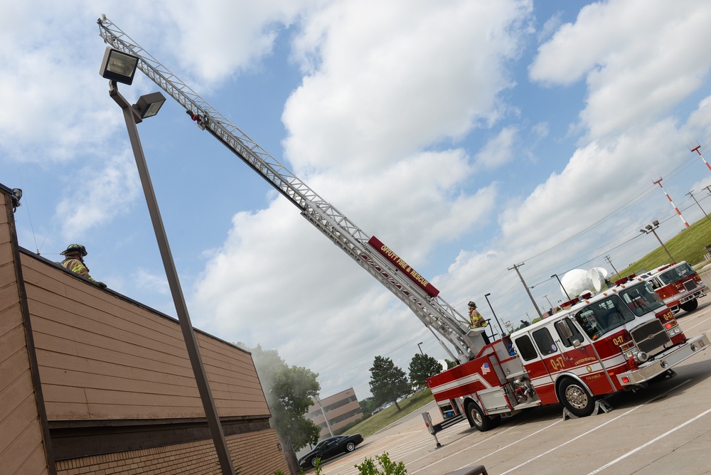 Offutt Air Force Base fire training exercise