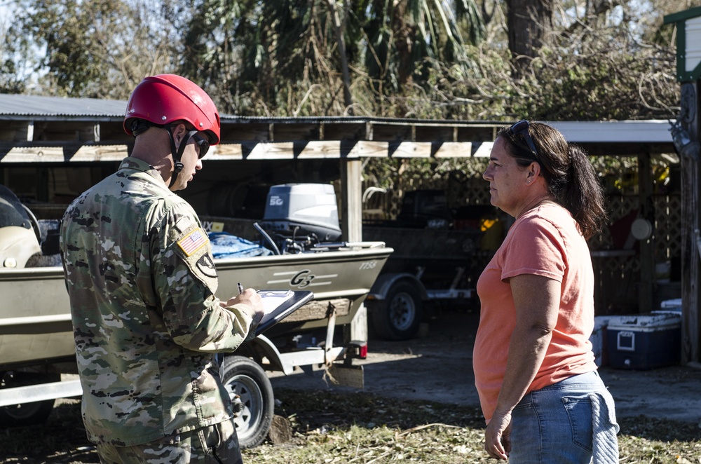 Florida National Guard 's CERF-P rescue teams search devastated neighborhoods in Gulf County
