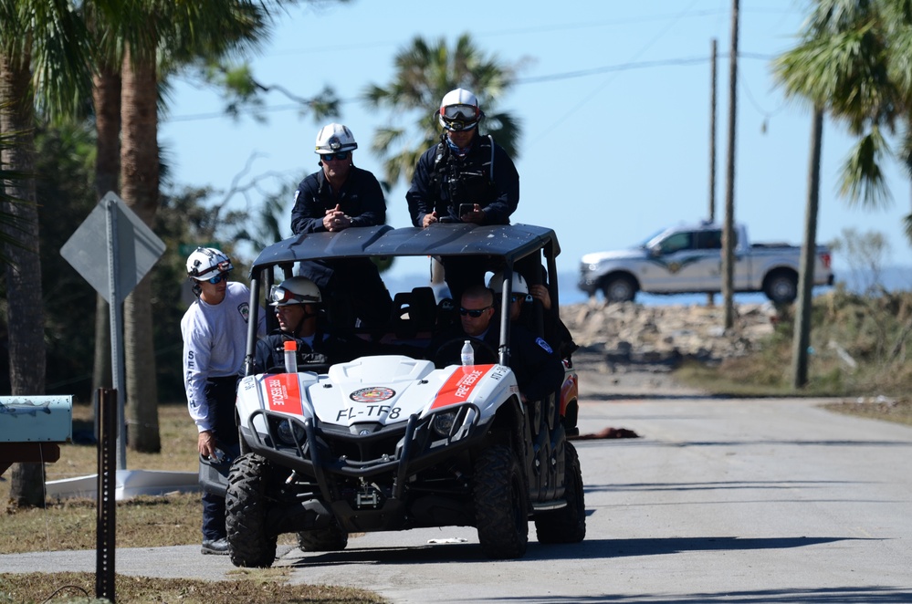 Florida National Guard 's CERF-P rescue teams search devastated neighborhoods in Gulf County