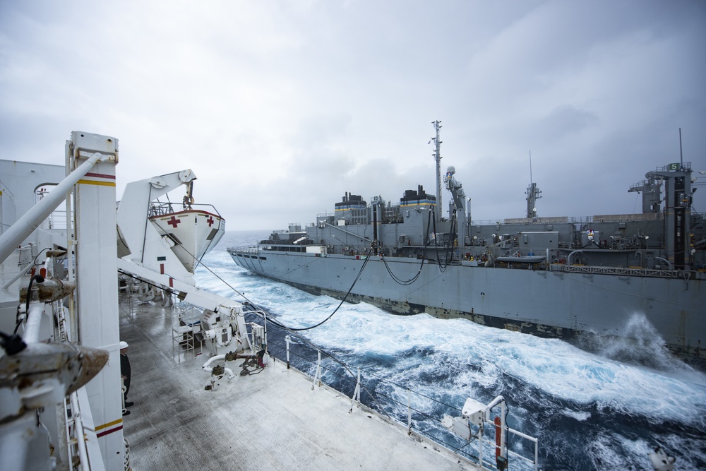 USNS Comfort is Replenished at Sea by USNS Supply