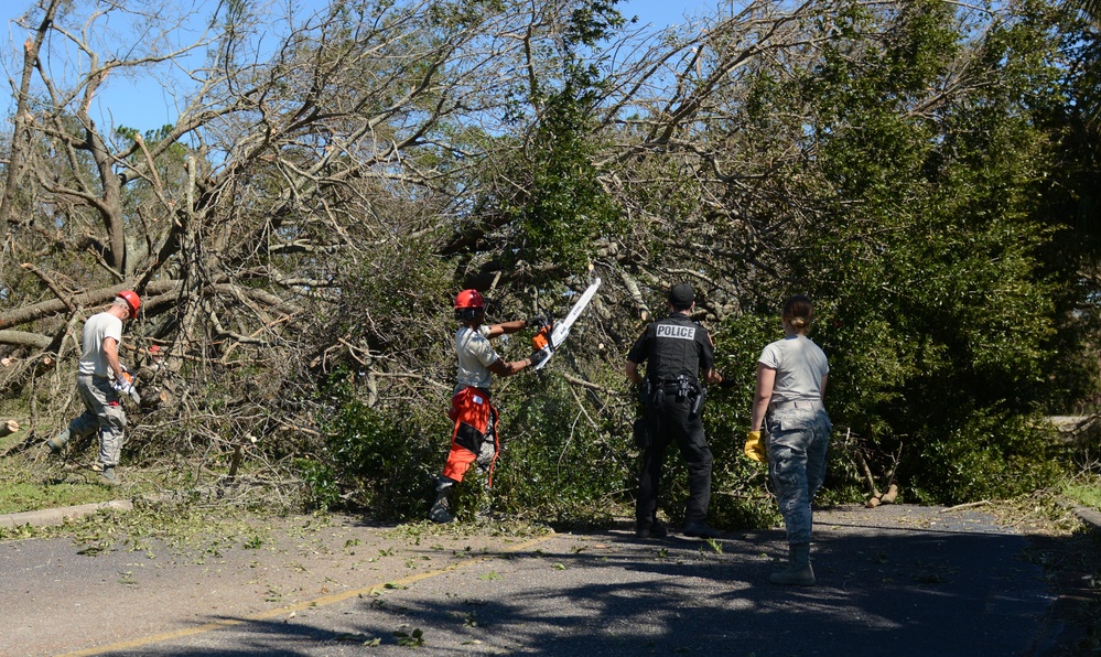 Air Guardsmen Clear Road For FSU Emergency Services