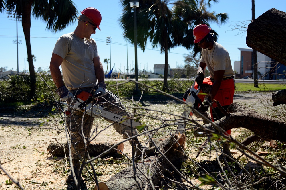 Air Guardsmen Clear Road For FSU Emergency Services