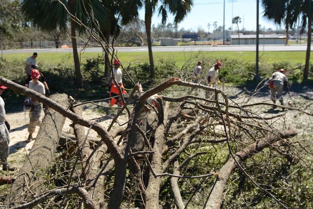 Air Guardsmen Clear Road For FSU Emergency Services
