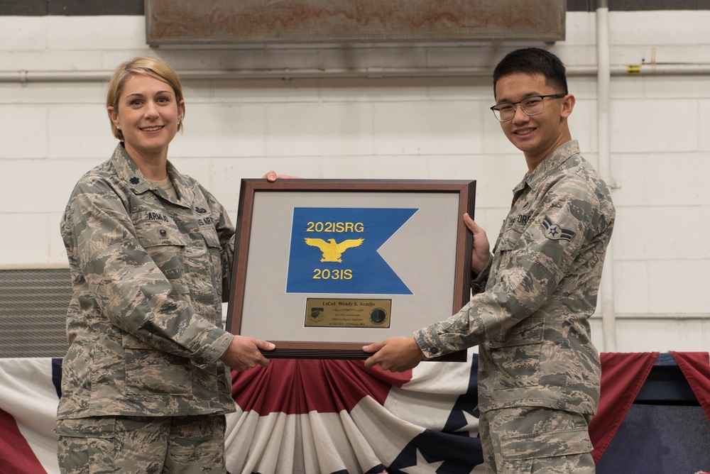 Otis Air National Guard Base hosts 203rd Intelligence Squadron change of command ceremony