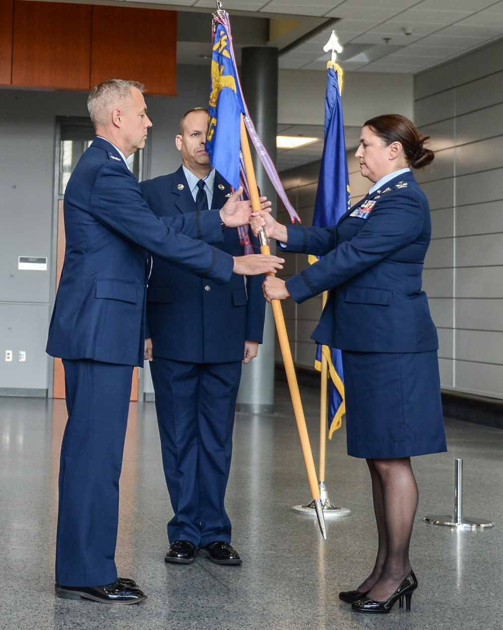 155th Mission Support Group Change of Command ceremony