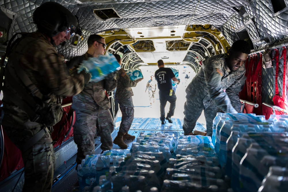 Florida National Guard Aviators deliver supplies to those in need