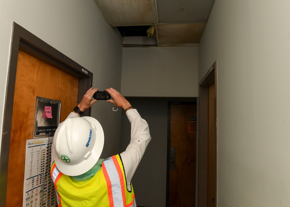 NAVFAC Southeast CERT inspects water damage at NSA Panama City