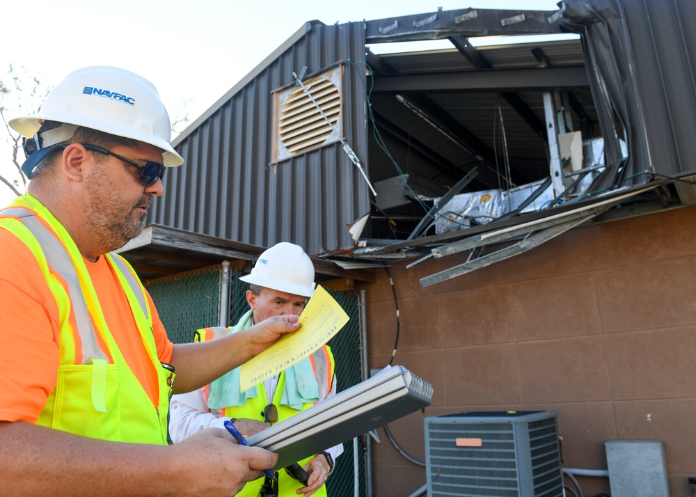 NAVFAC Southeast CERT assesses building damage on NSA Panama City