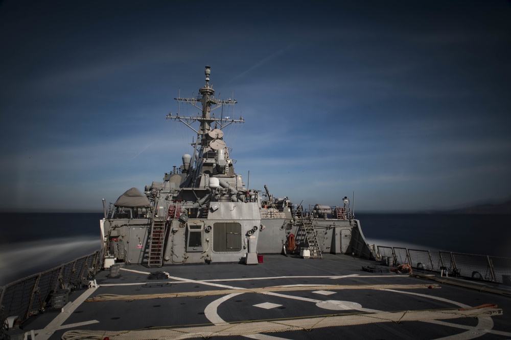 USS Carney transits Strait of Gibraltar