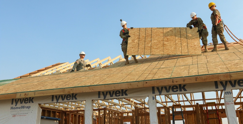 230th and 260th Engineers build home on Crow Agency