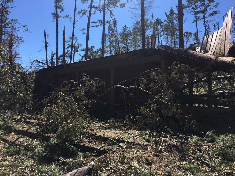 Conditions at Jim Woodruff Lock and Dam following Hurricane Michael