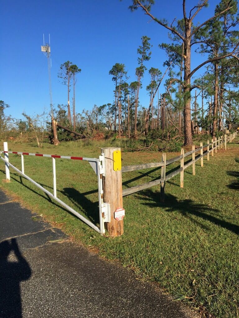 Conditions at Jim Woodruff Lock and Dam following Hurricane Michael