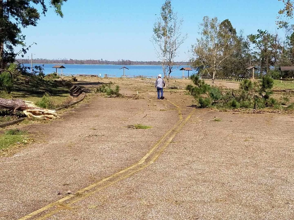 Conditions at Jim Woodruff Lock and Dam following Hurricane Michael