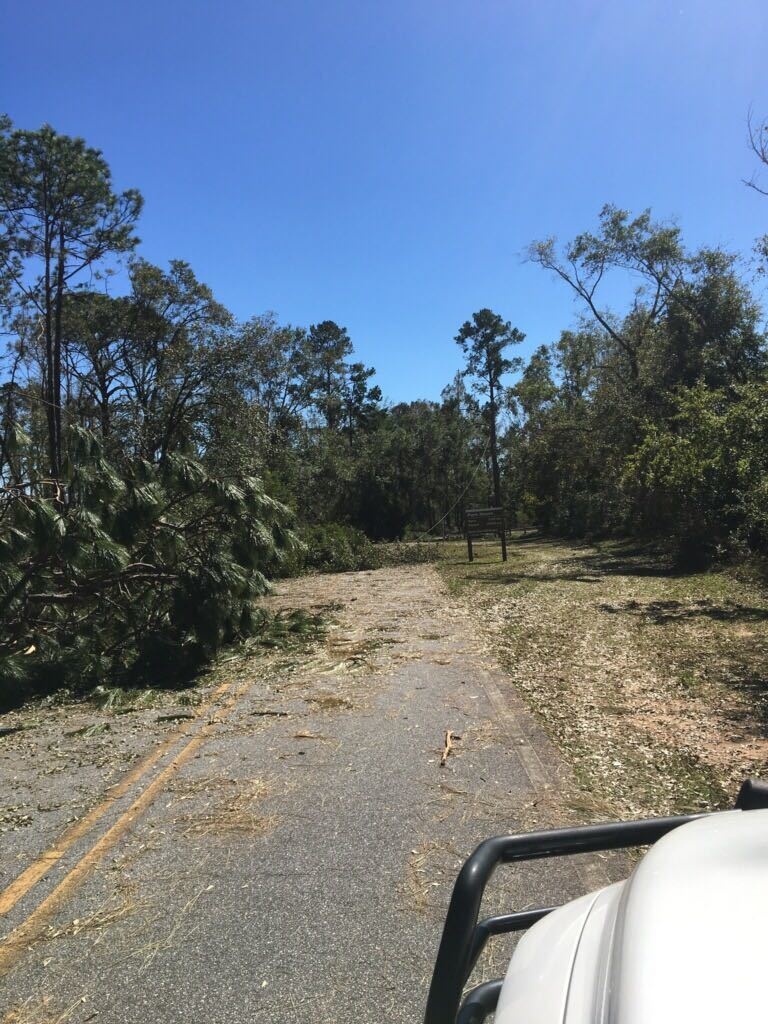 Conditions at Jim Woodruff Lock and Dam following Hurricane Michael