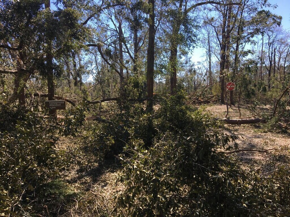 Conditions at Jim Woodruff Lock and Dam following Hurricane Michael