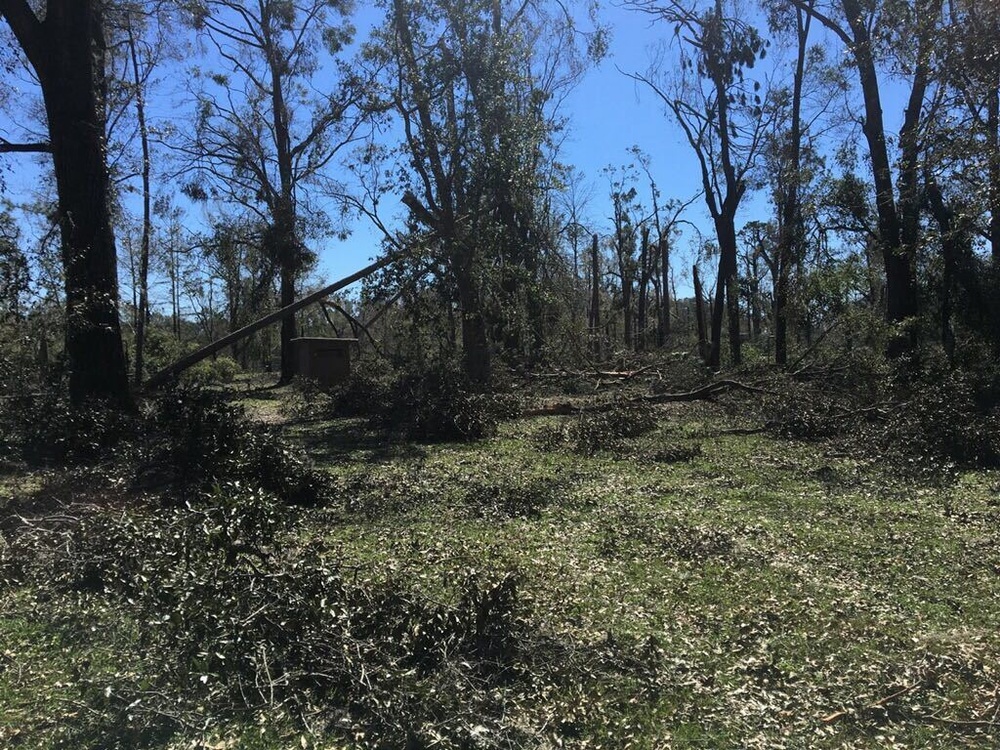 Conditions at Jim Woodruff Lock and Dam following Hurricane Michael