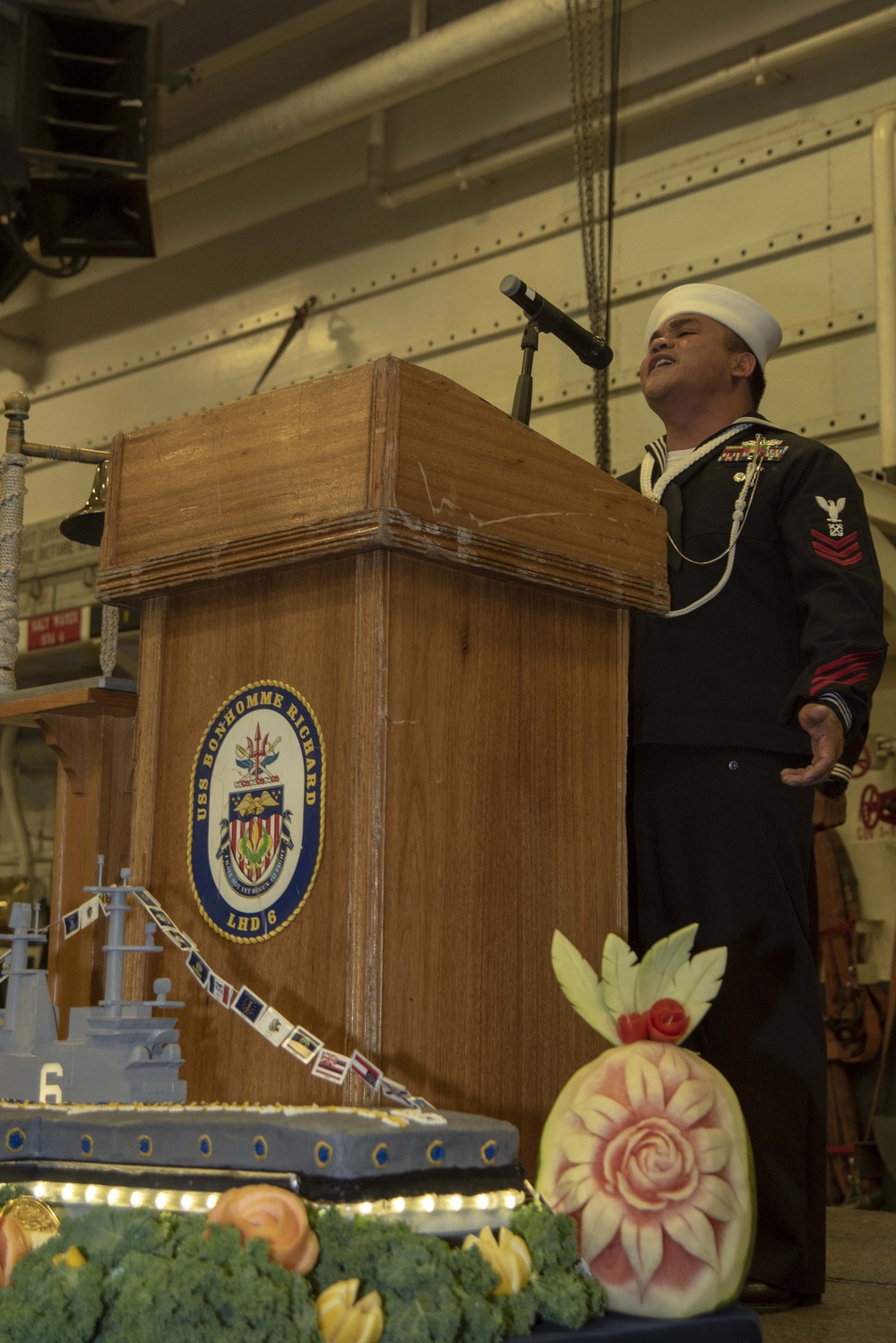USS Bonhomme Richard Celebrates Navy Birhday Underway
