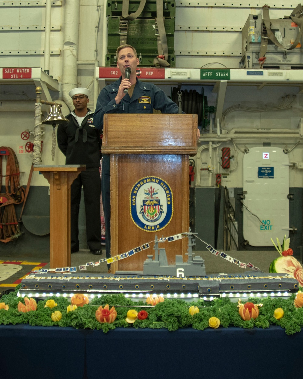 USS Bonhomme Richard Celebrates Navy Birhday Underway