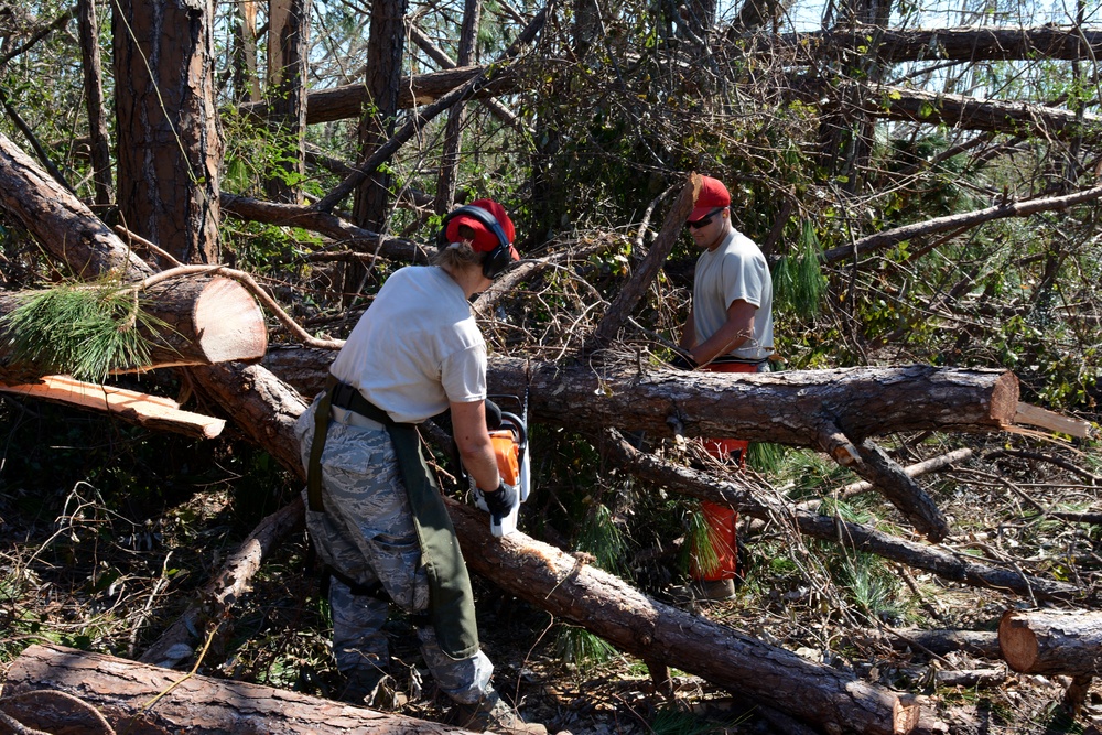 202nd REDHORSE clears debris after Hurricane Michael