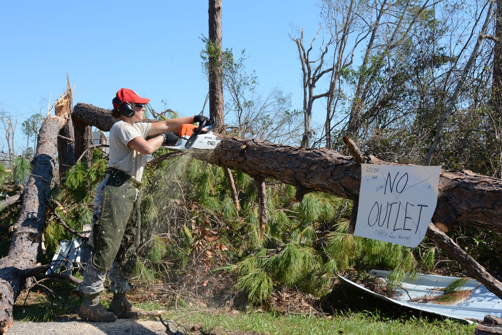 202nd REDHORSE clears debris after Hurricane Michael