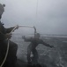 The 31st MEU’s Amphibious Reconnaissance Platoon practice Helocast aboard the Wasp