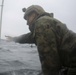 The 31st MEU’s Amphibious Reconnaissance Platoon practice Helocast aboard the Wasp