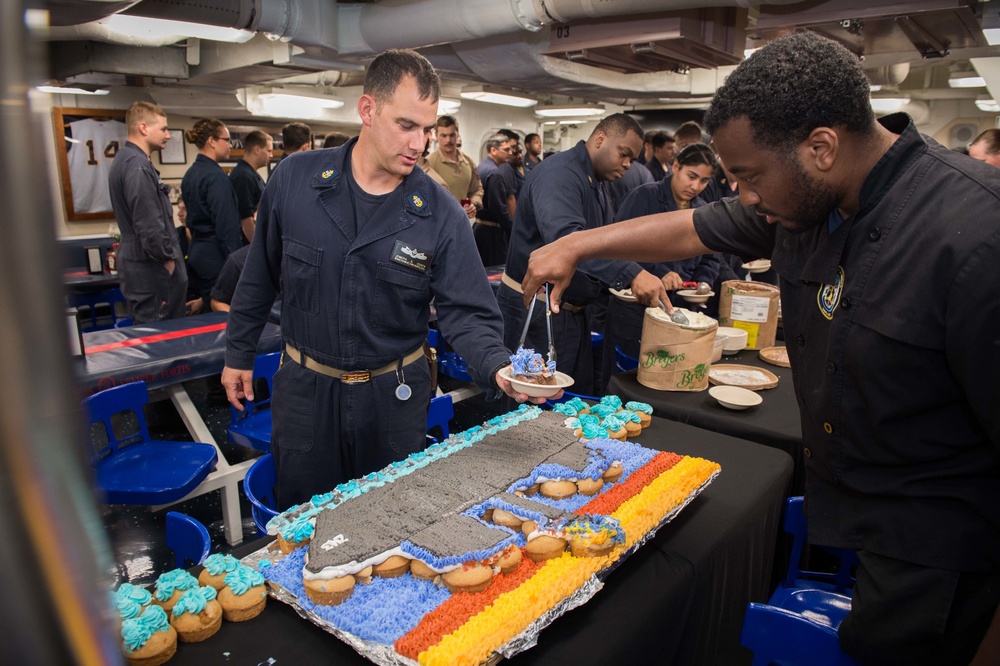 USS Jason Dunham celebrates U.S. Navy's 243rd Birthday